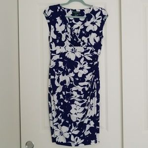 Ralph Lauren white purple dress